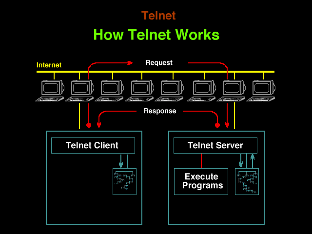 log into telnet server